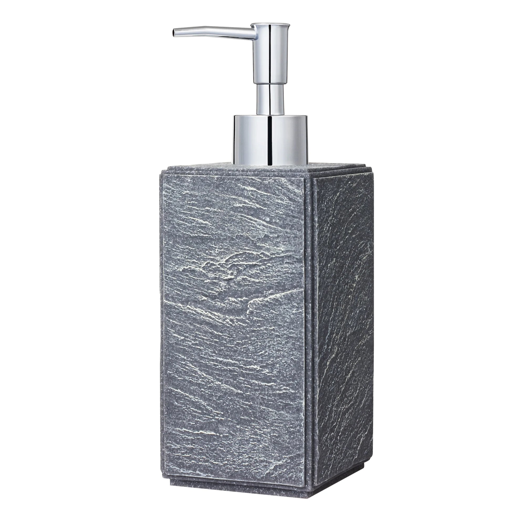 Soap Dispenser with Pump, [10.15 Oz] Resin with Shale Finish, Hand Soap Dispenser for Bathroom, Dish Soap Dispenser for Kitchen, Refillable Liquid - Grey