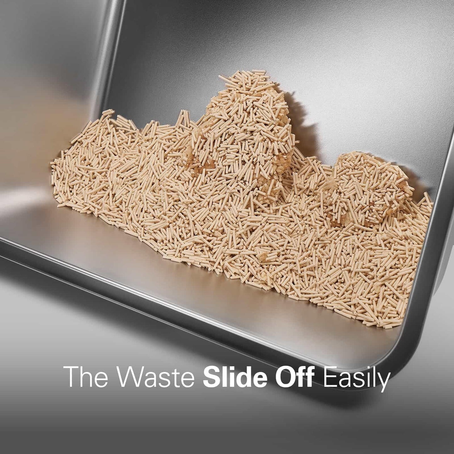 Stainless Steel High-Sided Cat Litter Box with Odor Control and Easy Cleaning, 23.4" x 15.6" x 6