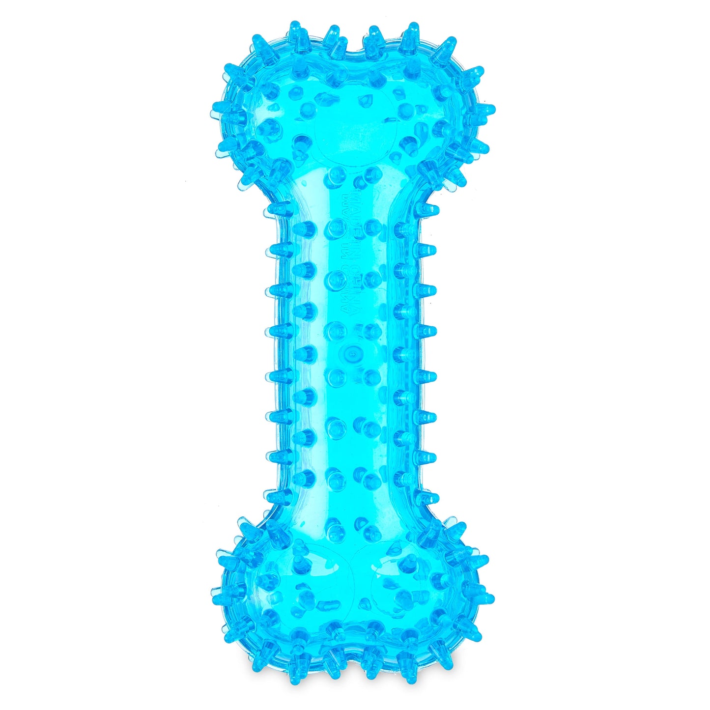 (3 Pack)  Fetch Buddy Spiky Blue Bone Dog Toy, Chew Level 3