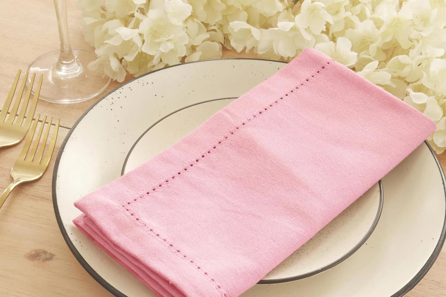 Hemstitch Cloth Napkins Set of 10