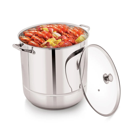 MS SS 28QT STOCK POT STEAMER