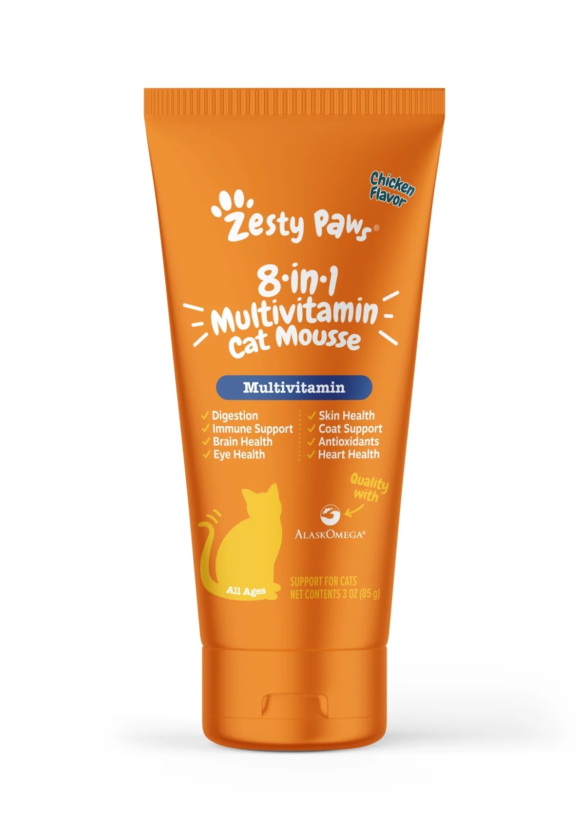 8-In-1 Multivitamin Cat Mousse, for Overall Wellbeing, 3Oz Tube