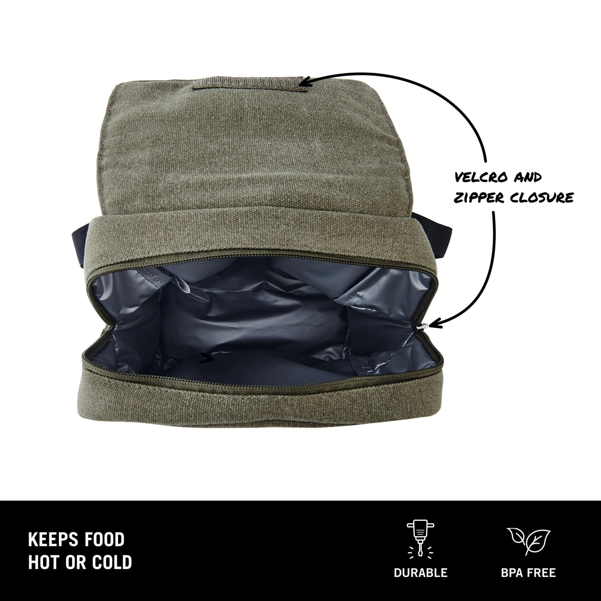 Oxford Adult Lunch Sack Sage Green