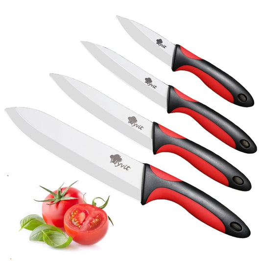 Myvit Ceramic Knives Set for Kitchen Rustproof Blade with Covers.6",5",4",3" in Paring Knife