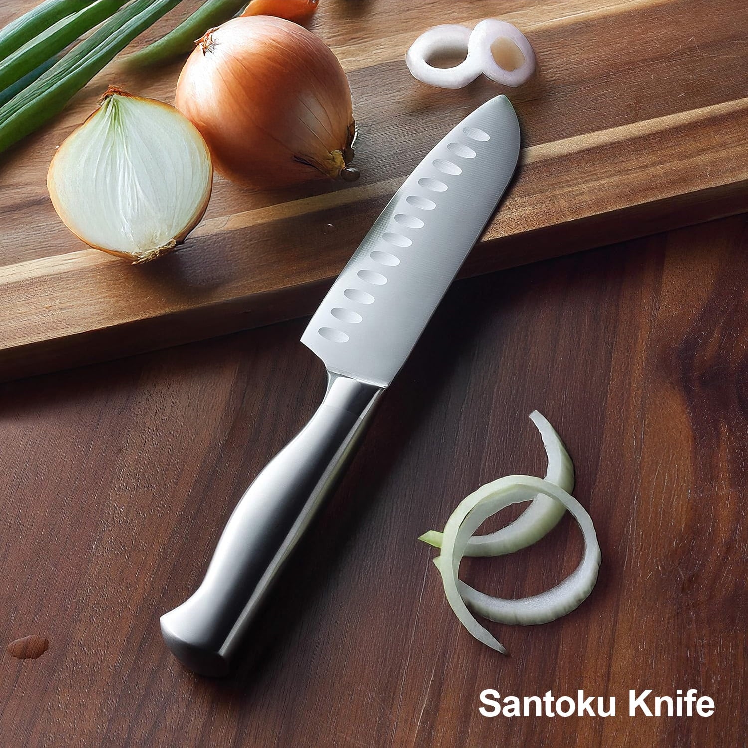 Kitchen Knife Set with Block, 16 PCS High Carbon Stainless Steel Sharp Serrated Steak Knives(Silver)